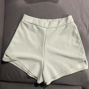 Sage green hot pant shorts (high waisted)